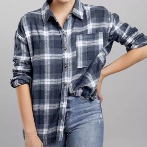 FITZ + EDDI Oversized Flannel Shirt